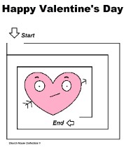 Easy Happy Valentine's Day Heart Maze